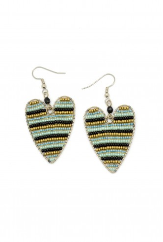 Striped Heart Earrings Striped Heart Earrings